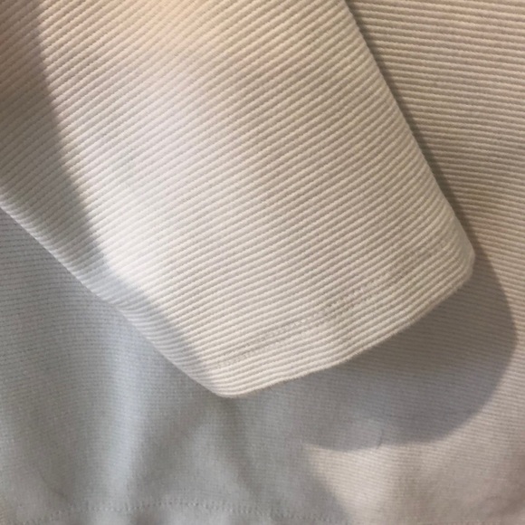 White boat neck sweater with zipper detail. - Picture 5 of 6